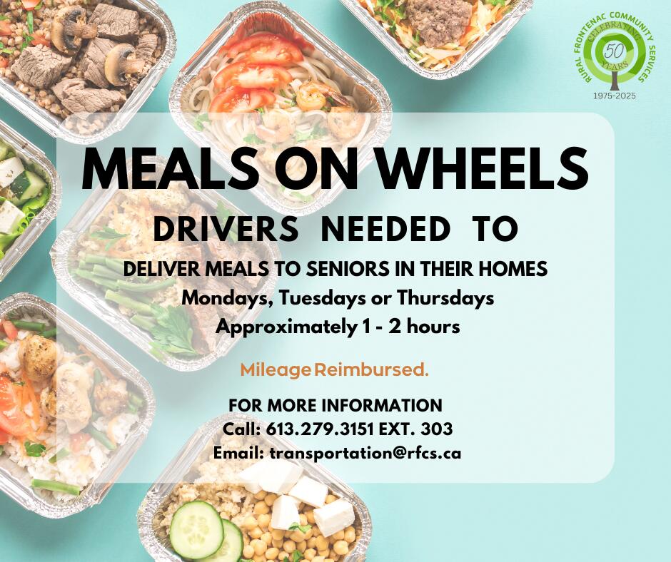 Volunteer Drivers for Meals on Wheels based out of Sharbot Lake